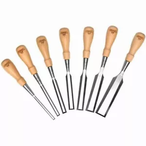 Stanley 8 Piece SweetHeart 750 Series Socket Wood Chisel Set with Leather Pouch - Picture 1 of 3