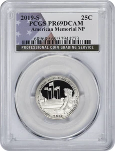 2019-S Clad American Memorial National Park Quarter PR69DCAM PCGS - Picture 1 of 2
