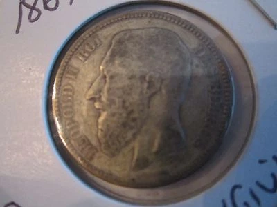 1867 BELGIUM COIN - 50 CENTS - SILVER - SEE PICS - OFC-B - Image 1 of 4