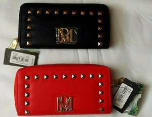 NWT Badgley Mischka Large Stud Vegan Leather Wallet - Picture 1 of 4