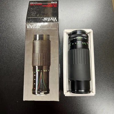 VIVITAR 75-300MM F4.5-5.6 CAMERA LENSES MACRO 1:4X | FREE SHIPPING | USED IN BOX - Image 1 of 4