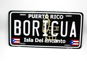 PUERTO RICO BORICUA ISLA DEL ENCANTO METAL CAR NOVELTY LICENSE PLATE AUTO TAG - Picture 1 of 12