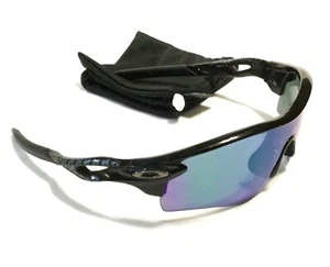 OAKLEY RADARLOCK SUNGLASSES Carbon Fiber Frame Violet Iridium Polarized Lens A26 - Picture 1 of 8