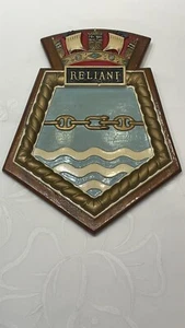 HMS Reliant Royal British Navy Ship Naval Wall Plaque Shield Ships Crest - Foto 1 di 11