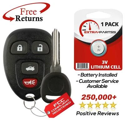 For 2007 2008 2009 Pontiac Solstice Keyless Remote Car Fob Transmitter + Key - Image 1 of 4