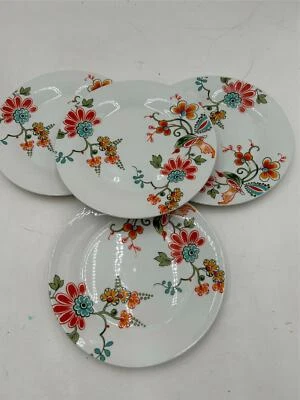 4) ONEIDA---VIVIANA FLORAL---PLATOS ENSALADA---7 1/2"---PORCELANA Foto 1 de 3