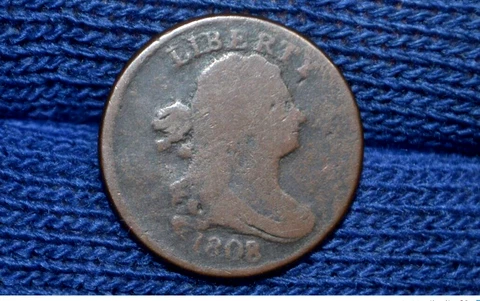 1808/7 HALF CENT * C2 variety * G/VG * Overdate * Get 5% Off at Checkout Cover