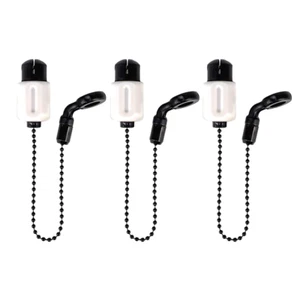 NEW 3 x Carp Bobbin Bite Alarm White Dumpy Drop Off Indicator Swinger Fishing - Picture 1 of 3