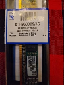 New Unopened Kingston KTH9600CS/4G PC3-12800 DDR3 Desktop Memory - Photo 1/3