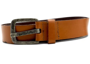 Jack & Jones Hombres Cinturón Vintage Cuero Jeans Cinturón Marrón Talla 40 - Imagen 1 de 5