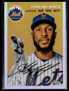 2023 Topps Chrome Platinum Anniversary #364 Starling Marte Refractor Mets - Picture 1 of 2