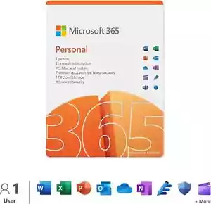 Microsoft Office 365 Personal 1 Year 1 User - NEW Sealed - Picture 1 of 2
