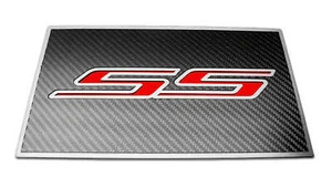 Carbon Fiber Fuse Box Cover Plate w/Bright Red "SS" Inlay for 2016-19 Camaro SS - Picture 1 of 4