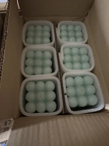 6 Bubble Candle Beautiful Decorative Wax Home Room Decor Light Blue Gift - Picture 1 of 3