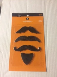 Hyde And Eek Self-Adhesive Mustache No Glue Needed 4 Count Halloween New - Picture 1 of 2