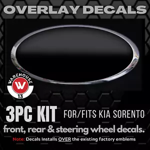 NUEVO PARA MUCHOS MODELOS KIA TODAS LAS CALCOMANÍAS EMBLEMA ENVOLVENTE ENVOLVENTE ENVOLVENTE CALCOMANÍAS KIT 3 piezas - Imagen 1 de 1