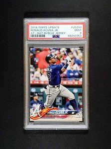 2018 Topps Update #US250 Ronald Acuna Jr. Rookie Rc PSA 9 Mint