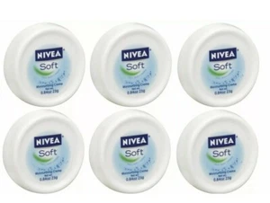 (Pack of 6) - Travel size Nivea Soft - Moisturizing Creme - 0.84oz (23g) New - Picture 1 of 5