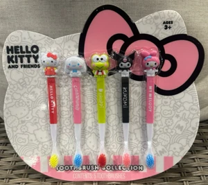 Set Of 5 HELLO KITTY AND FRIENDS Toothbrush Collection Set Ages 3+ Sanrio *NEW* - Picture 1 of 2