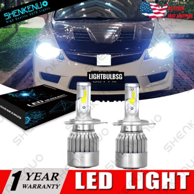 Para HONDA CIVIC 1992-2003 6000K C6B ED Faro Faro Bombillas de haz alto/bajo Foto 1 de 4