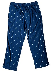 Nautica Mens Sailboat Sleepwear Nightwear Pajama Bottoms Navy Blue Size XL - Picture 1 of 4