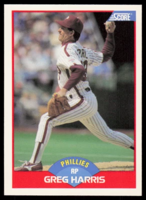 1989 Score 476 Greg Harris Philadelphia Phillies - Image 1 of 2
