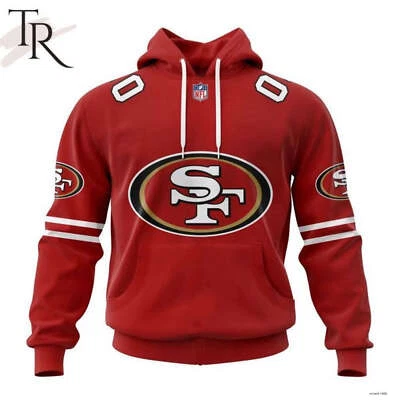 San Francisco 49ers 2024 Personalized Name And Number Hoodie S5XL AOP - Image 1 of 4