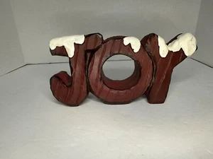 St. Nicholas Square Through The Woods Decor Joy Sign Christmas / Winter - Picture 1 of 4