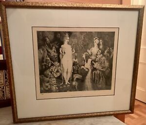 Norman Lindsay Art ‘Priestess to the Magi’ Facsimile Etching 1984 Framed