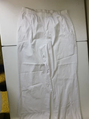 Pantalones Exfoliantes Talla GRANDE Blanco SB Cintura Elástica 2 Bolsillos Laterales Foto 1 de 4