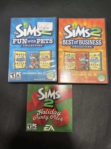 Sims 2 Expansion Lot - Holiday Party Pack + Best of Business + Fun with Pets - Picture 1 of 11