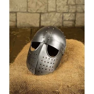 Mittelalter Ritter Look Helm Wikinger Normanne Nasal Sammlerstück Halloween Kostüm - Bild 1 von 4