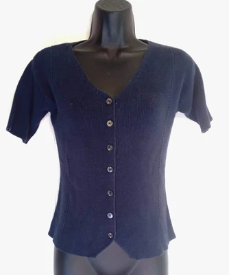 Rue21 темно-синий кардиган на пуговицах коротким рукавом свитер размер маленький - Изображение 1 из 4