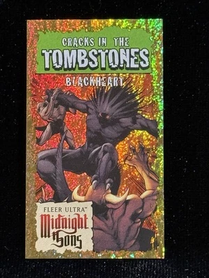 2023 Fleer Midnight Sons Cracks In The Tombstones Blackheart  /25 Gold Mini - Image 1 of 2