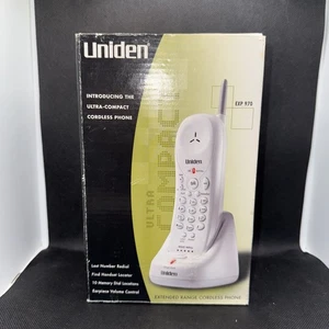 UNIDEN EXP970 900 MHz telefono cordless ultra compatto vintage bianco D322 - Foto 1 di 6