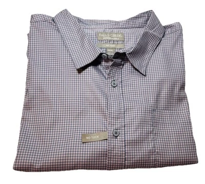 NUEVA Camisa Falls Creek Performance Manga Larga Hombre XXXL Guinga Rosa-Gris Foto 1 de 4