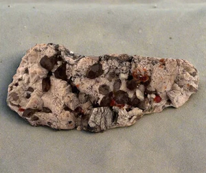 Garnet, Smokey Quartz, Mica, & Calcite Specimen, Pakistan, 12x5x3cm - Picture 1 of 4