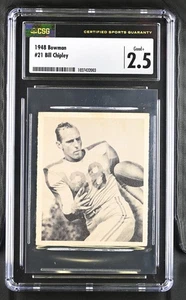 1948 Bowman #21 William Chipley Boston Yanks – Rookie Card – SP - CSG 2.5 Good+ - Picture 1 of 2