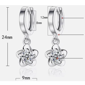 Damen Ohrringe Edelstahl Zirkonia Ohrstecker Ohrclips Ohrschmuck Creolen Schmuck - Bild 1 von 4