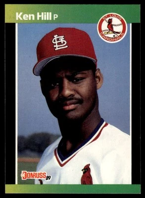 1989 Donruss #536b Ken Hill "LEAF, INC." & "*Denotes * - Image 1 of 2
