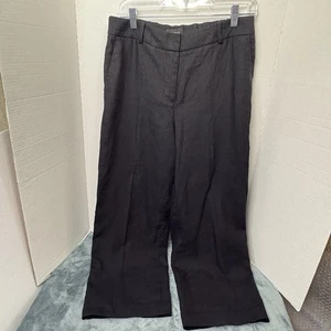 Talbots 100 % Leinen Hose weites Bein Damengröße 6 schwarz  - Bild 1 von 8