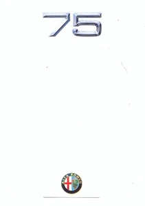 Alfa Romeo 75 2.0 Twin Spark & 3.0 America 1989 German market sales brochure - Picture 1 of 1