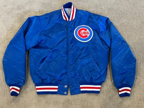Chicago Cubs Starter Diamond Collection Men’s XL Baseball Bomber Jacket SEE PICS Cover