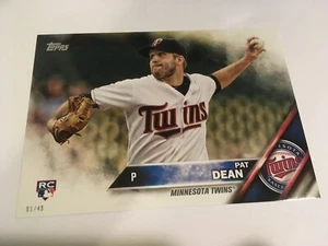 2016 Topps Update Jumbo 5x7 Pat Dean Twins RC US17 #’d 02/49 - Picture 1 of 1
