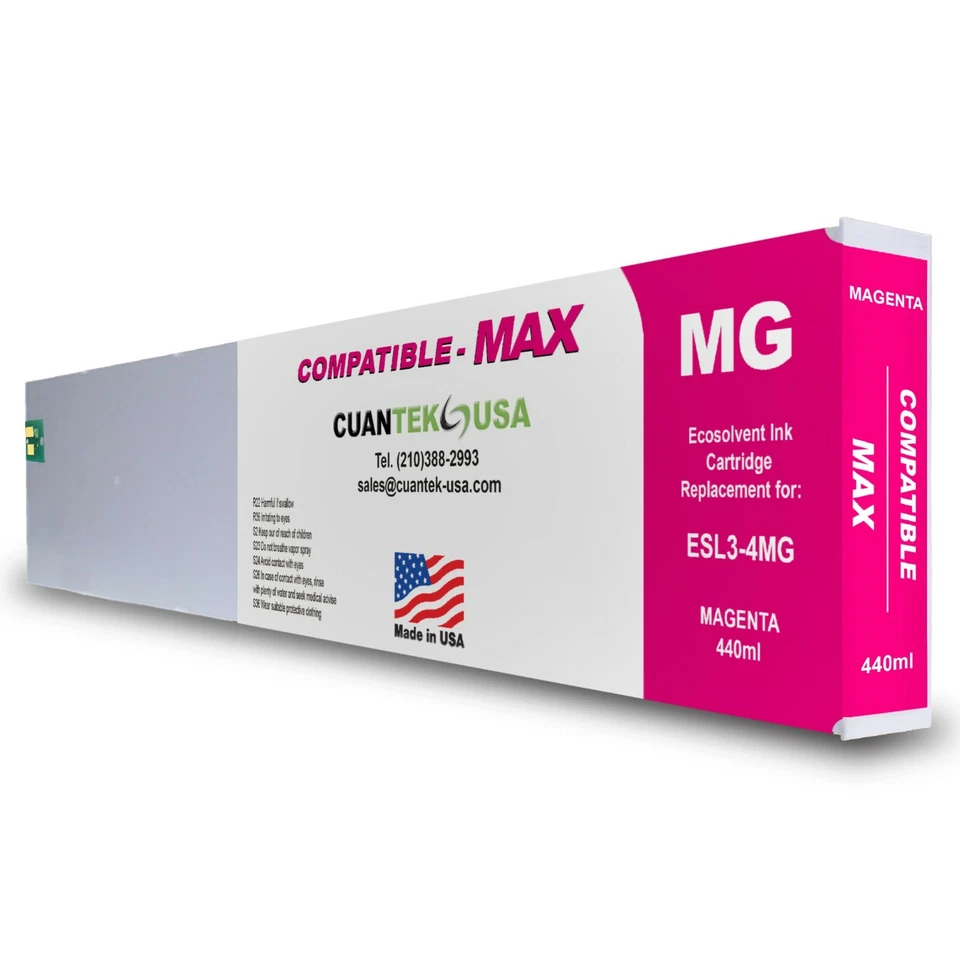 Roland Ecosol MAX compatible MAGENTA ink 440ml cartridge ESL3-4MG *MADE IN USA - Image 1 of 1