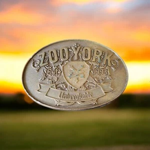 ZOO YORK - unbreakable Metal oval belt buckle - est 1993 - Picture 1 of 2
