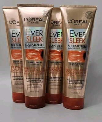 L'Oreal Paris EverSleek Sulfate-Free Keratin Conditioner Sunflower (Lot Of 4) - Image 1 of 3