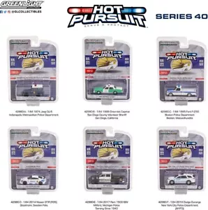 Set 6 auto Greenlight scala 1/64 Hot Pursuit serie 40 - Foto 1 di 7
