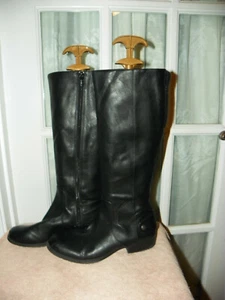 Life Stride schwarze Kunstlederreitstiefel Damengröße 7,5 M - Bild 1 von 7