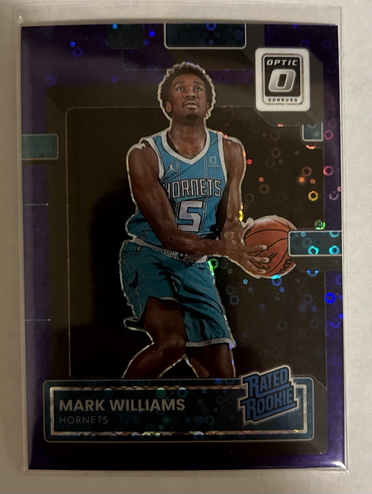 2022-23 Panini Donruss Optic Mark Williams #245 Fast Break Purple RC 16/99